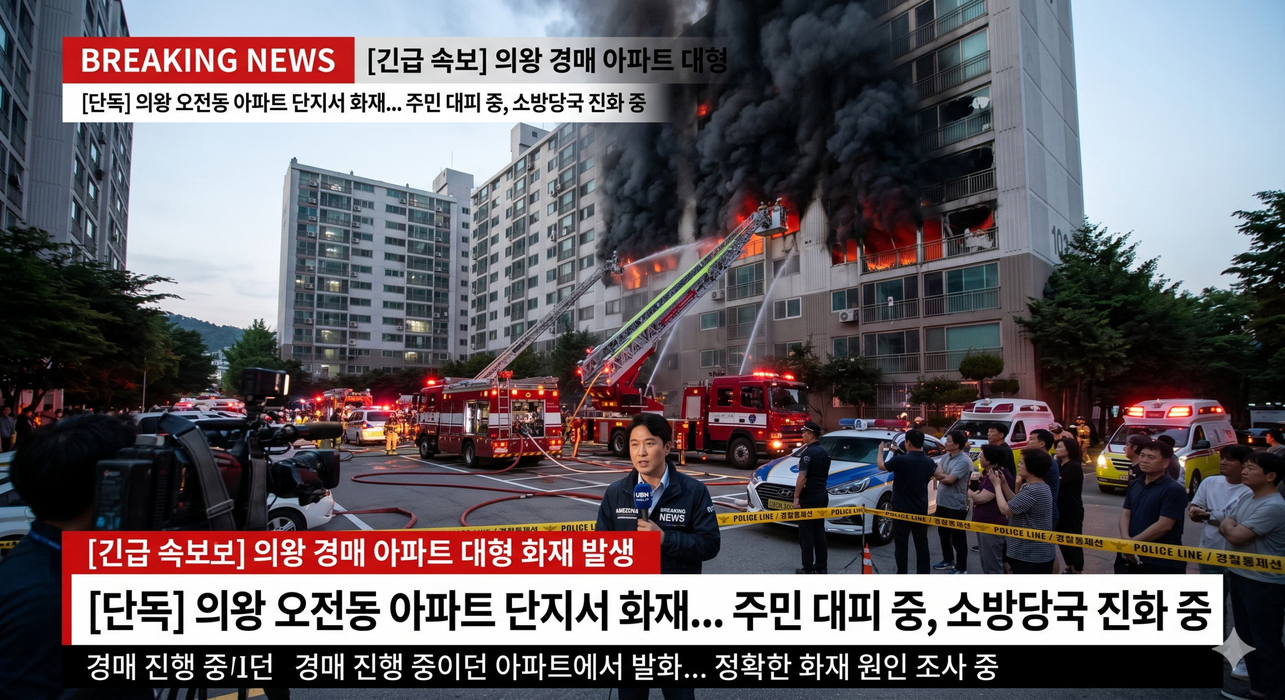 경매 위험 화재 뉴스 보도 이미지
