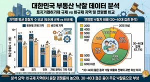 토지거래허가구역 경매 응찰자 수 및 낙찰가율 데이터 차트
