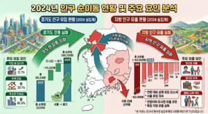 수도권 경매 투자 근거 인구 순유입 현황 그래프