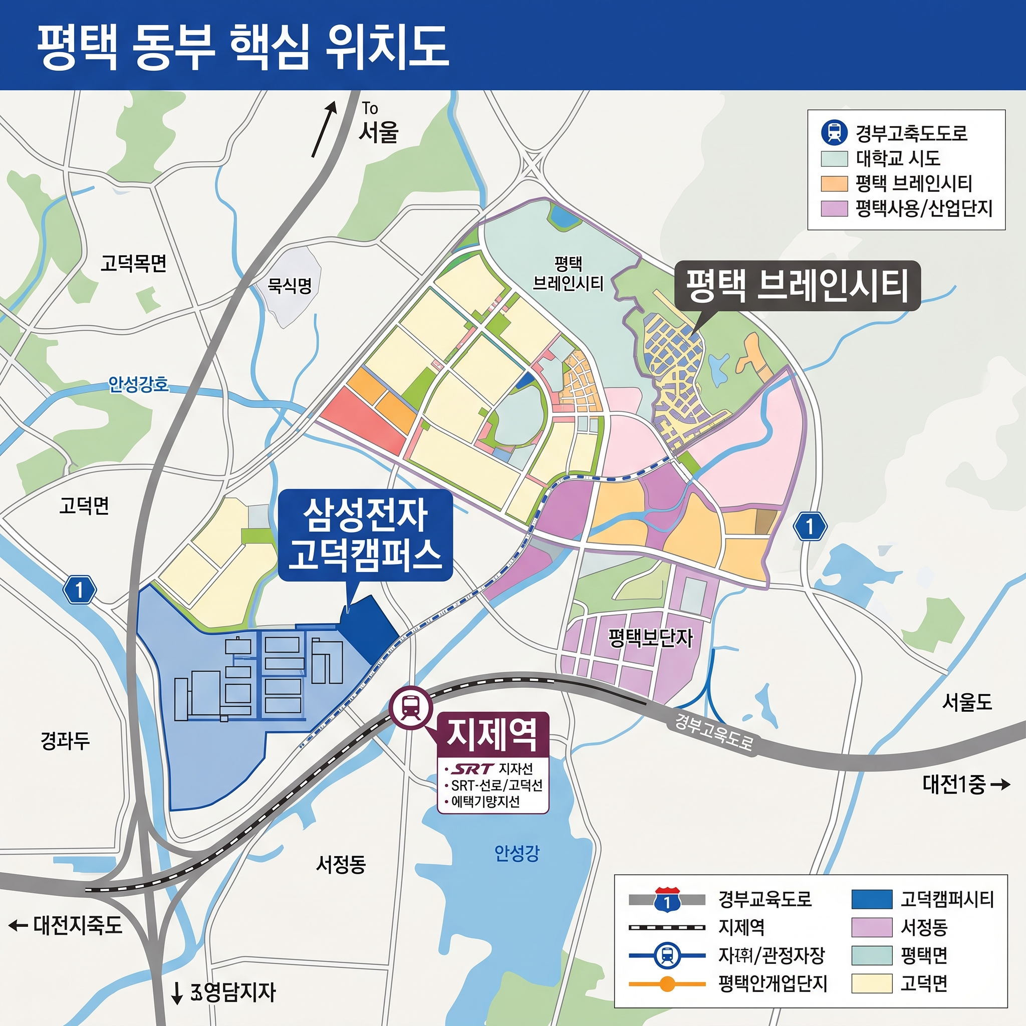 평택 아파트 경매 반도체 벨트 고덕 지제 위치